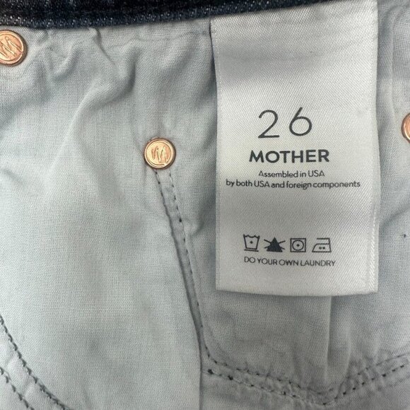Mother Vagabound Mini Fray Jean Denim Mini Skirt Size 26 In Pedal To The Metal - Picture 12 of 16